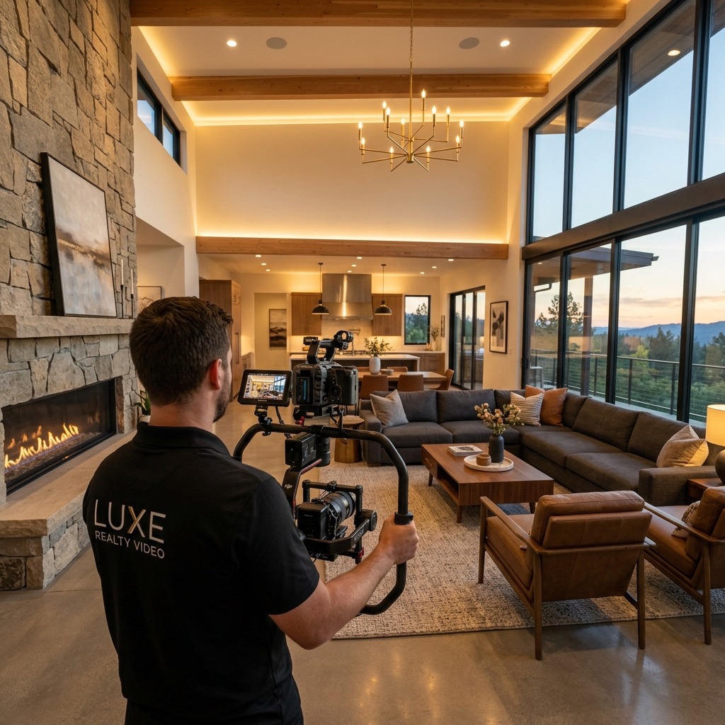 Serviço de filmagem profissional de interiores imobiliários